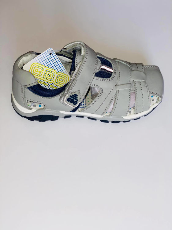 Picture of GD8193 LEATHER COMFORTABLE INSOLE GREY BOYS SANDALS/SHOES